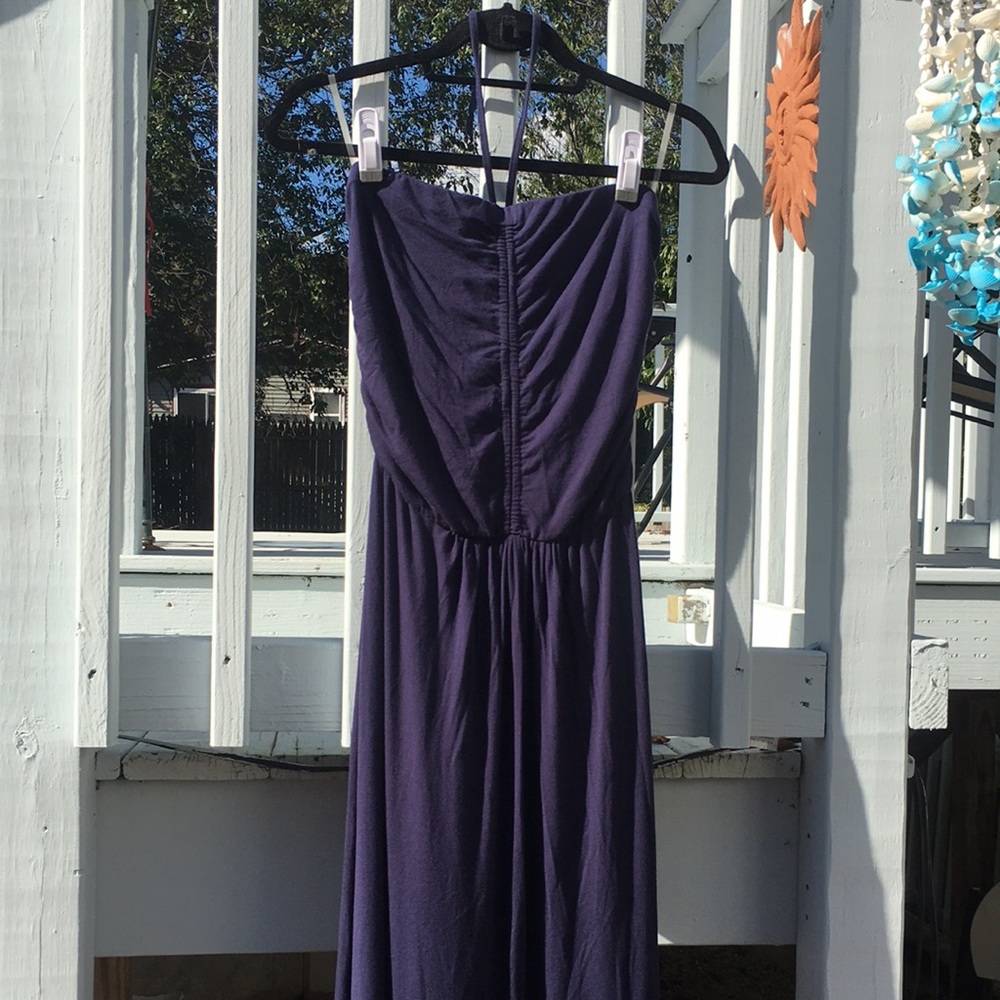 VENUS Royal Blue Maxi Strapless Dress